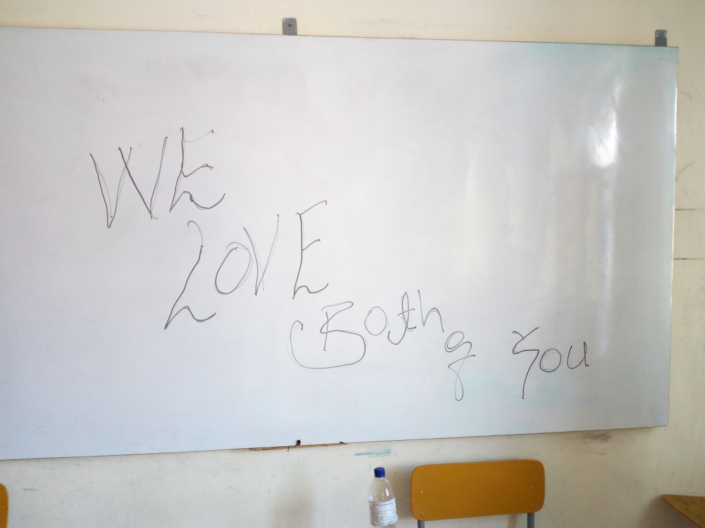 Nápis na tabuli, prekvapenie, ktoré si pre nás pripravili študenti, 2017